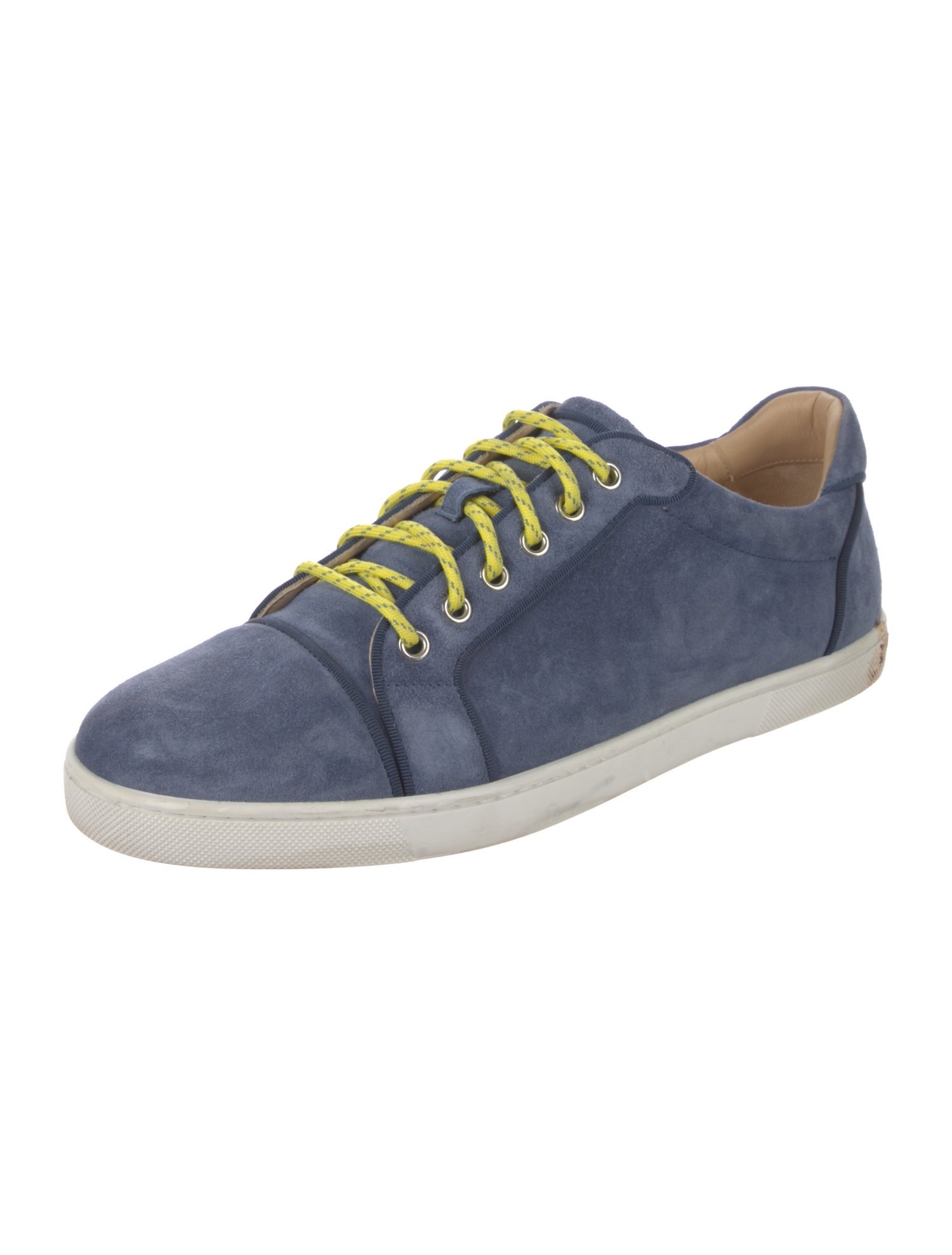 Christian Louboutin Suede Grosgrain Trim Sneakers