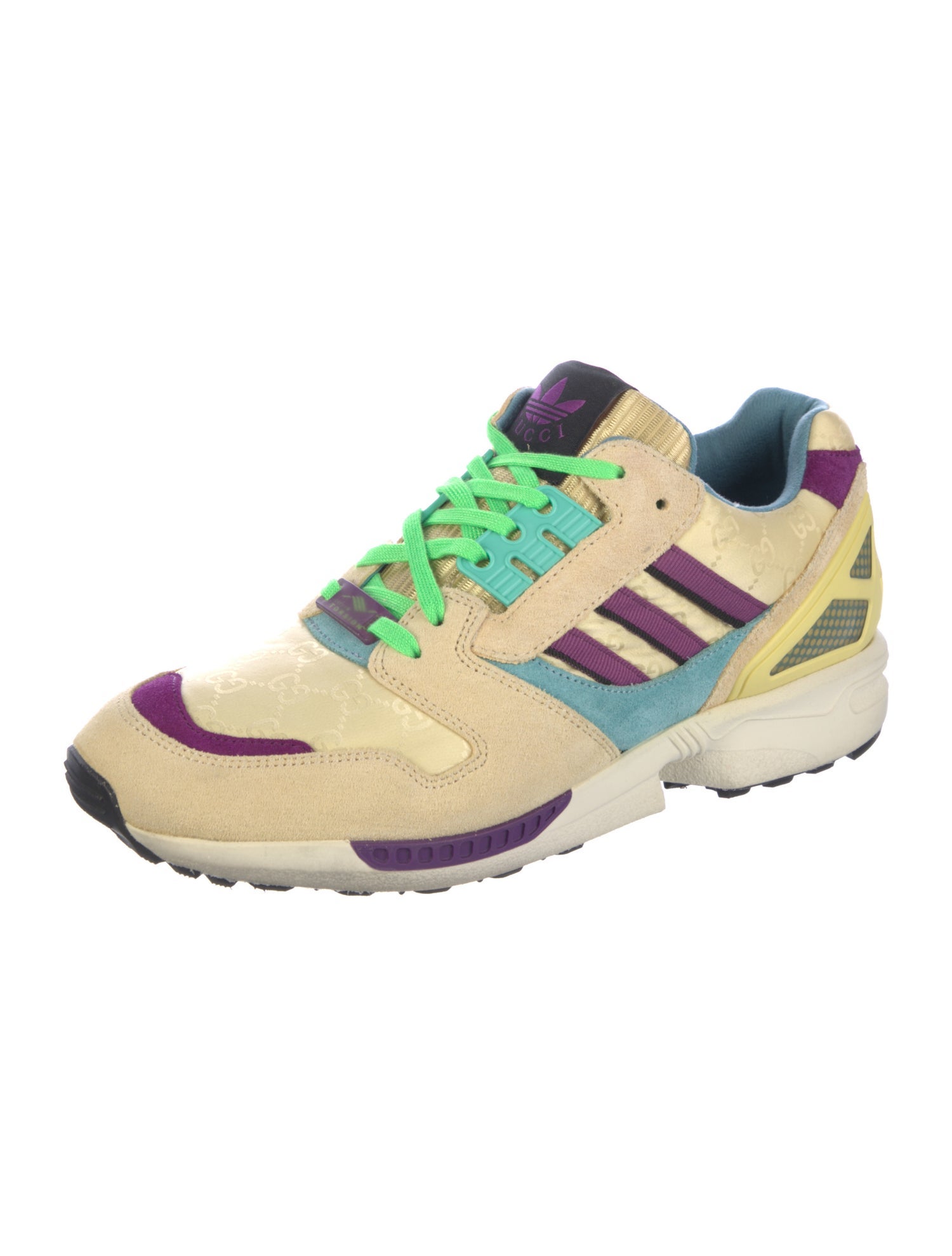 Gucci x Adidas GG Signature Suede Sneakers