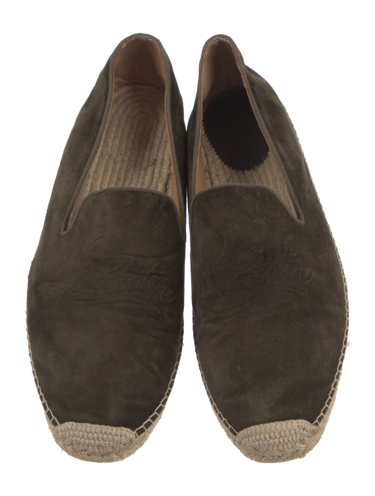 Christian Louboutin Suede Embroidered Accent Espadrilles