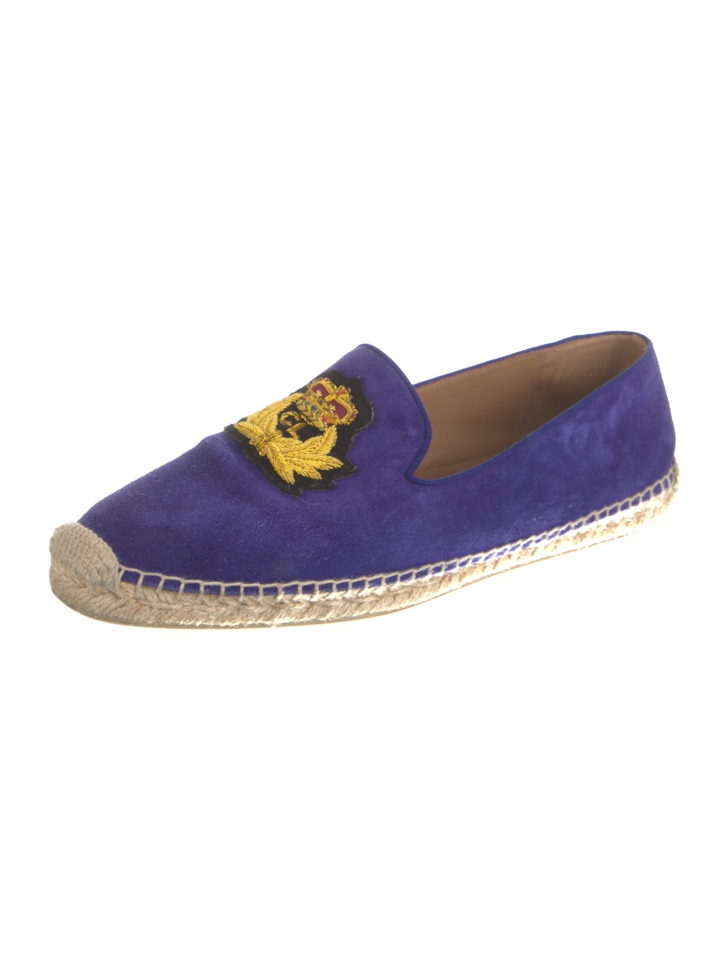 Christian Louboutin Suede Graphic Print Espadrilles