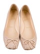Christian Louboutin Python Square-Toe Ballet Flats