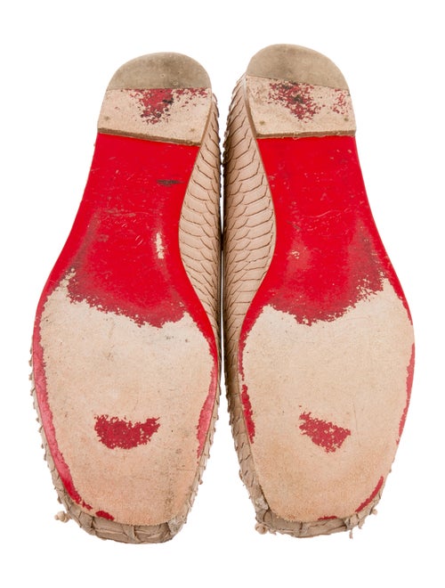 Christian Louboutin Python Square-Toe Ballet Flats