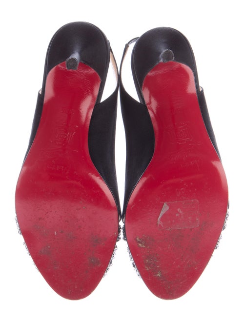 embellished satin pumps