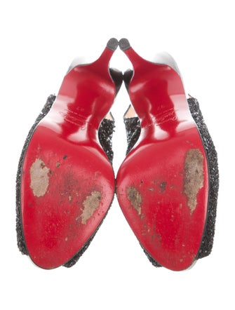 Christian Louboutin Glitter Prive Slingbacks