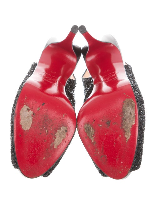 Christian Louboutin Glitter Prive Slingbacks