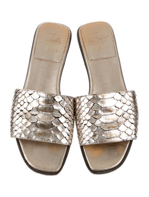 Christian Louboutin Python Slide Sandals