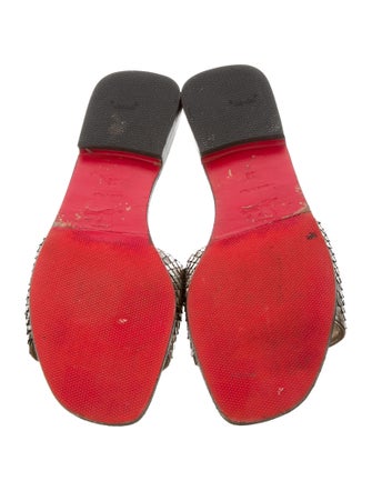 Christian Louboutin Python Slide Sandals