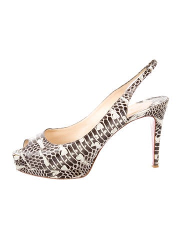 Christian Louboutin Python Slingback Pumps
