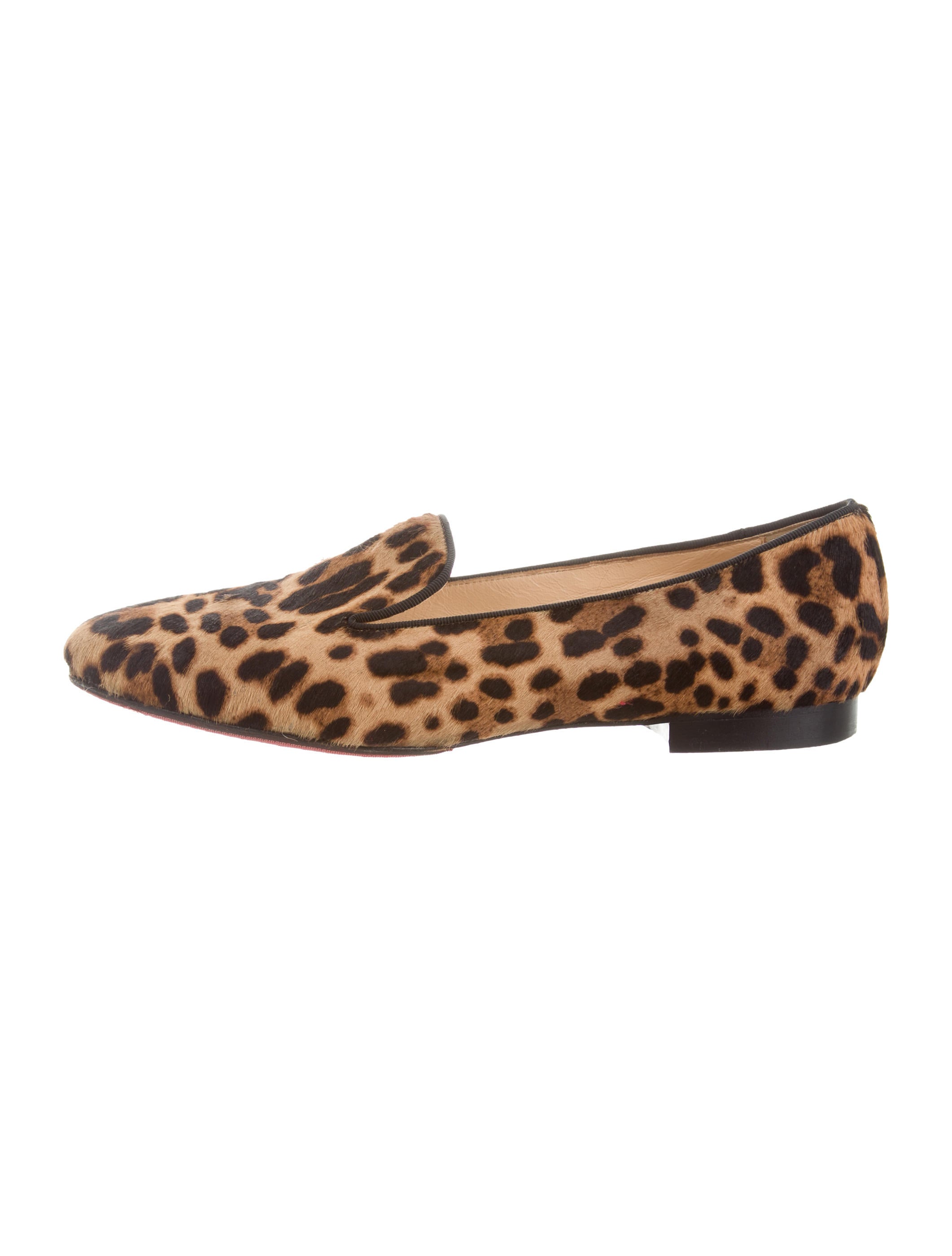 Christian Louboutin Leopard Print Ponyhair Loafers