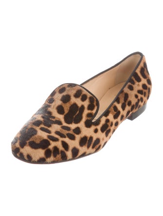 Christian Louboutin Leopard Print Ponyhair Loafers