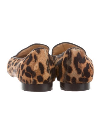 Christian Louboutin Leopard Print Ponyhair Loafers