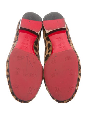 Christian Louboutin Leopard Print Ponyhair Loafers