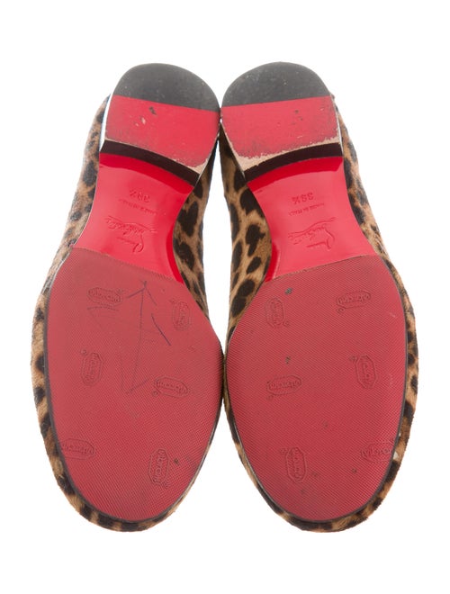 Christian Louboutin Leopard Print Ponyhair Loafers