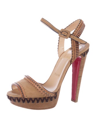 Christian Louboutin Suede Platform Sandals