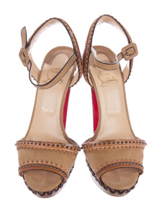 Christian Louboutin Suede Platform Sandals