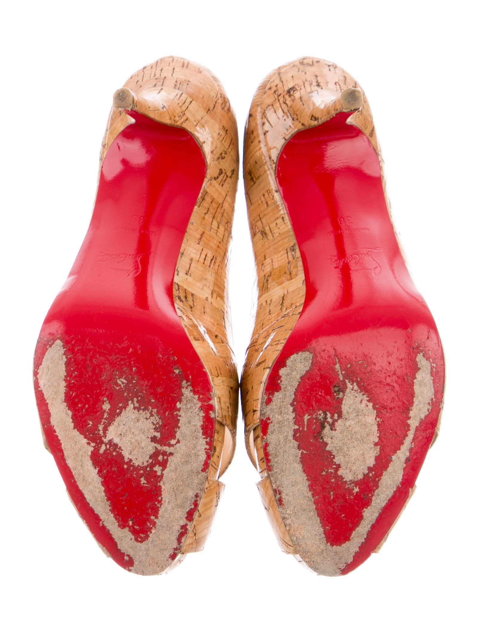 Christian Louboutin Shelley 90 Cork Pumps Shoes CHT67306 The RealReal