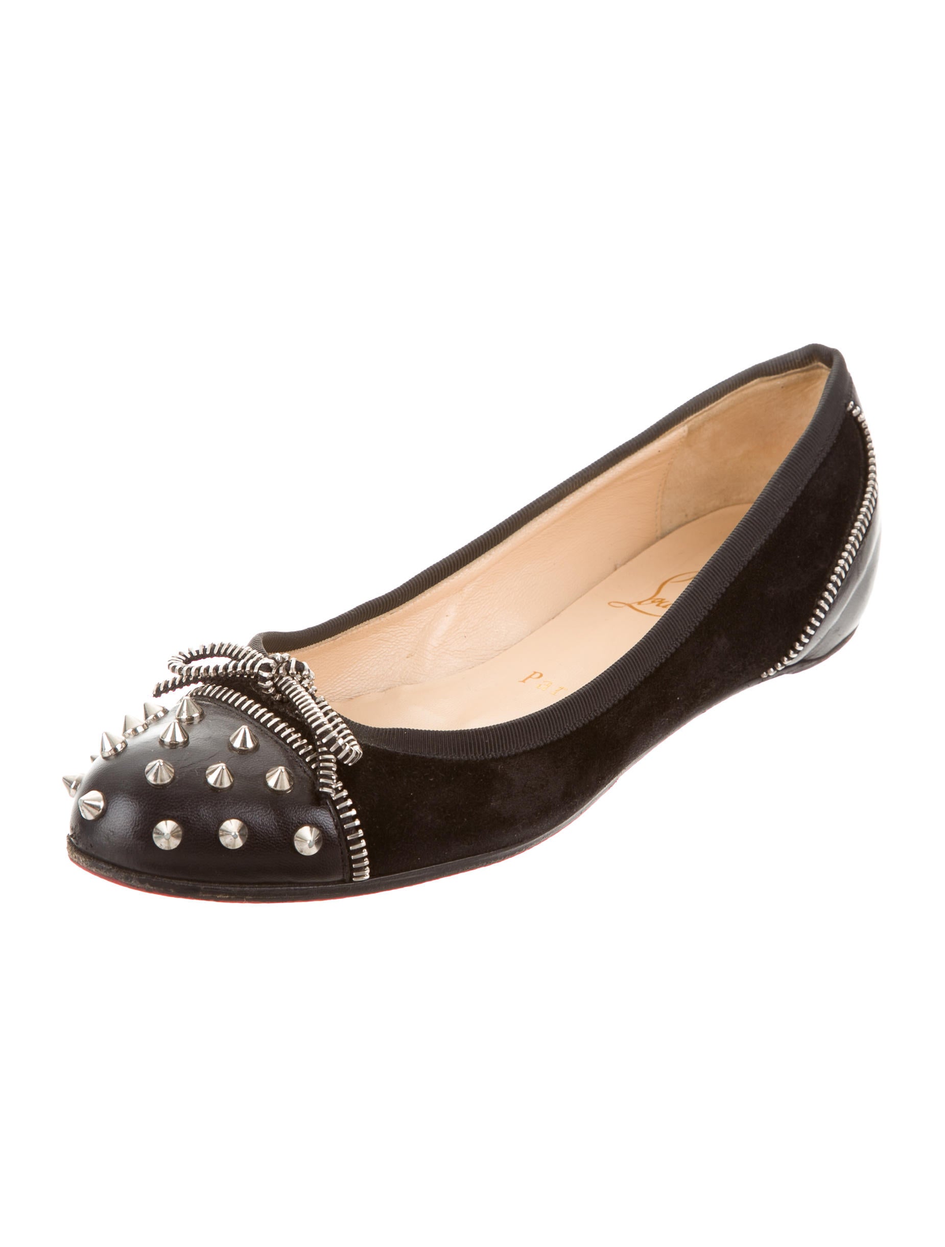 spiked flats shoes christian louboutin zipper spiked flats shoes cht67376 spiked flats shoes christian louboutin zipper spiked flats shoes cht67376