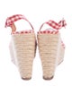 Christian Louboutin Gingham Espadrille Wedges