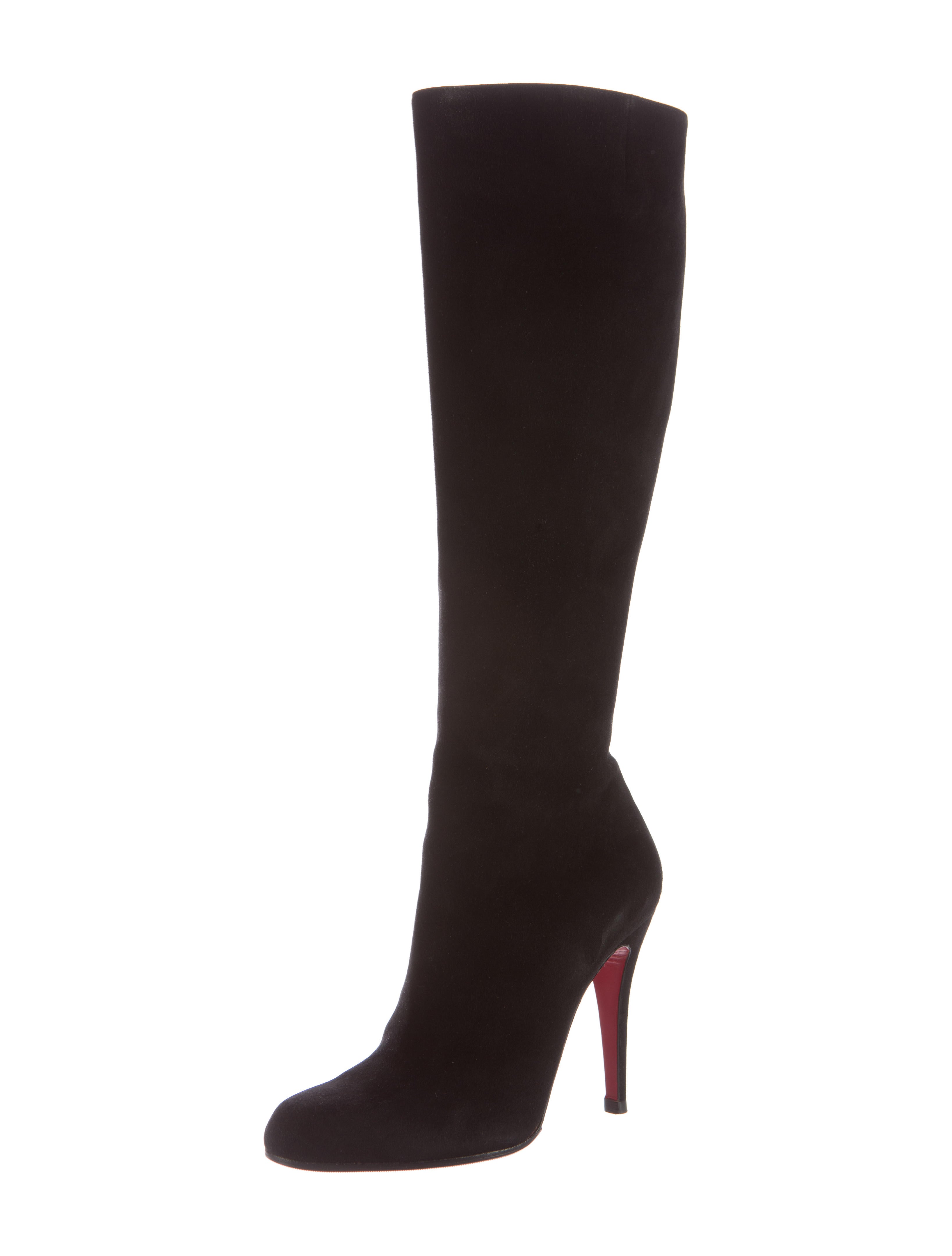 Christian Louboutin Suede Knee-High Boots