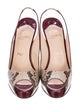 Christian Louboutin Snakeskin Slingback Pumps