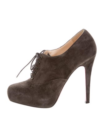 Christian Louboutin Suede Platform Booties