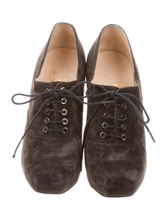Christian Louboutin Suede Platform Booties