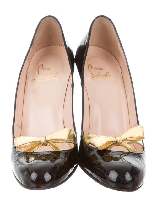 Christian Louboutin Patent Leather Bow-Accented Pumps
