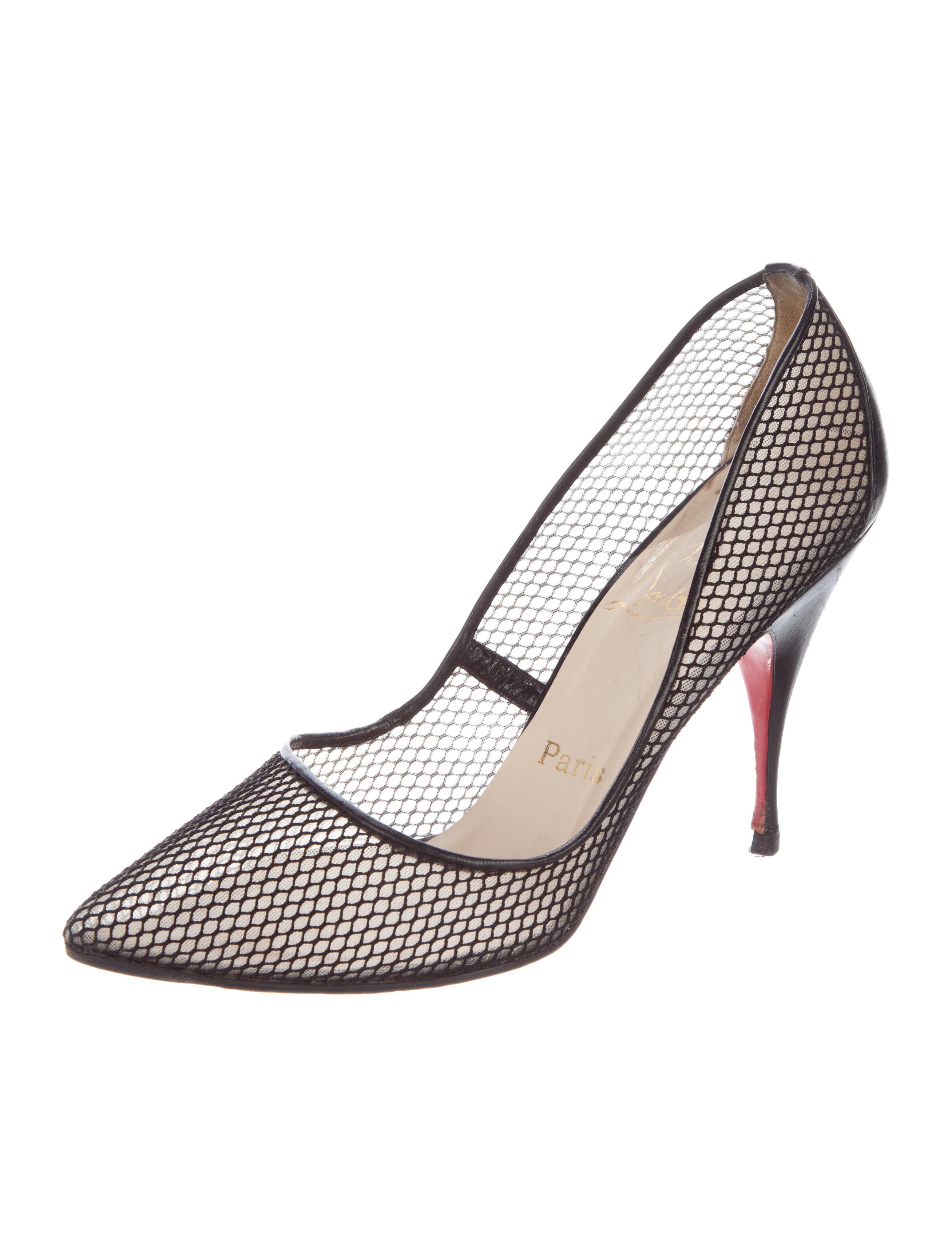 louboutin mesh pumps