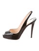 Christian Louboutin Peep-Toe Slingback Pumps