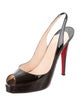 Christian Louboutin Peep-Toe Slingback Pumps