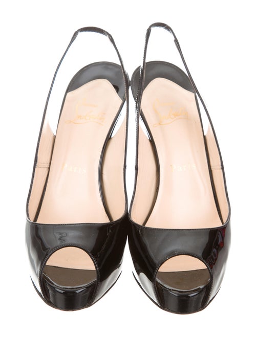 Christian Louboutin Peep-Toe Slingback Pumps