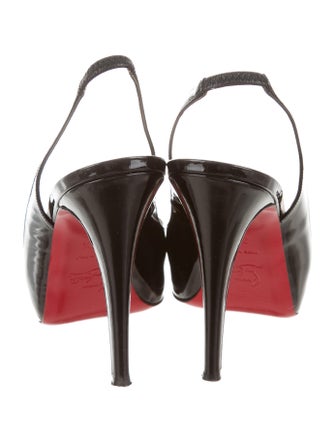 Christian Louboutin Peep-Toe Slingback Pumps