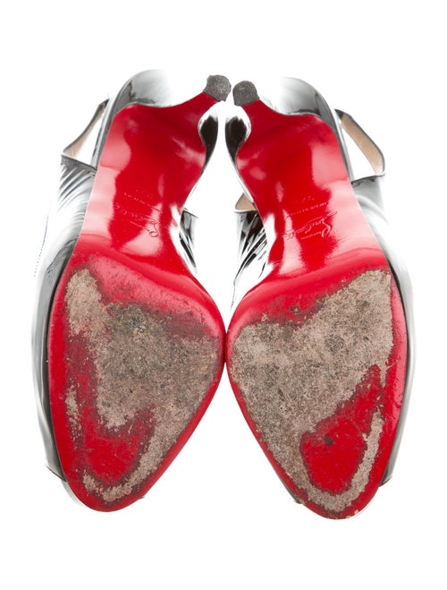 Christian Louboutin Peep-Toe Slingback Pumps