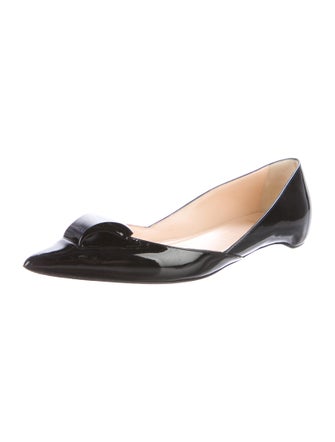 Christian Louboutin Patent Leather Pointed-Toe Flats