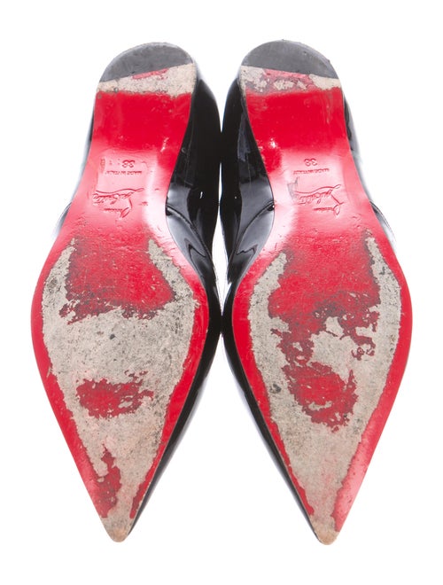 Christian Louboutin Patent Leather Pointed-Toe Flats