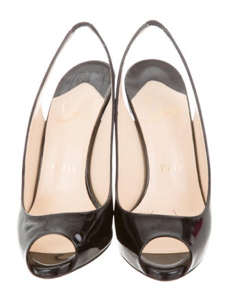 Christian Louboutin Peep-Toe Slingback Pumps