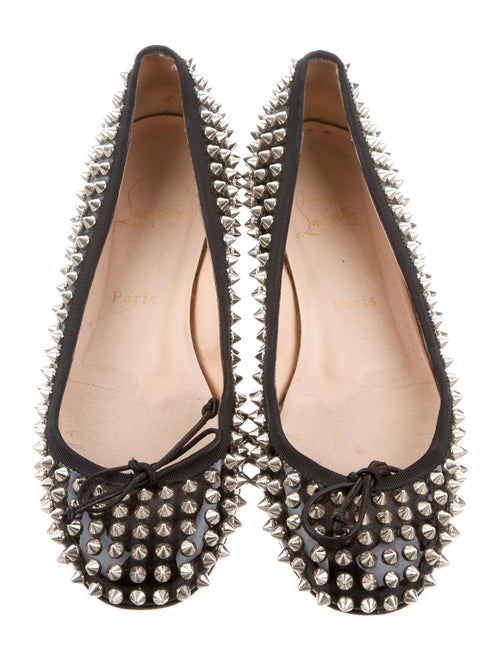 Christian Louboutin Spike Round-Toe Flats