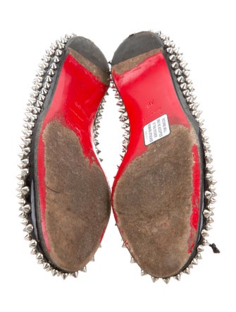 Christian Louboutin Spike Round-Toe Flats