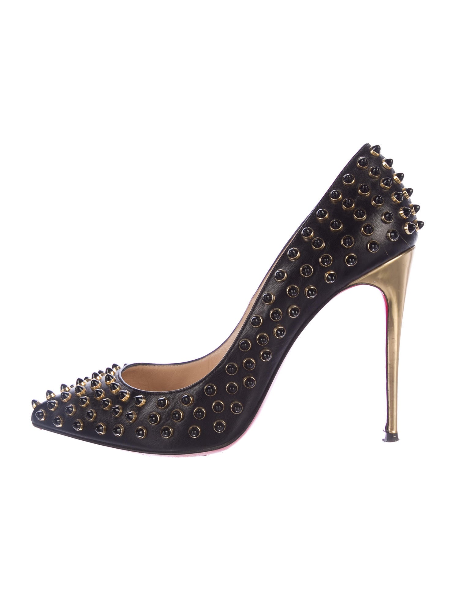 Christian Louboutin Studded Pointed-Toe Pumps
