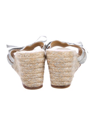 Christian Louboutin Metallic Slide Espadrilles