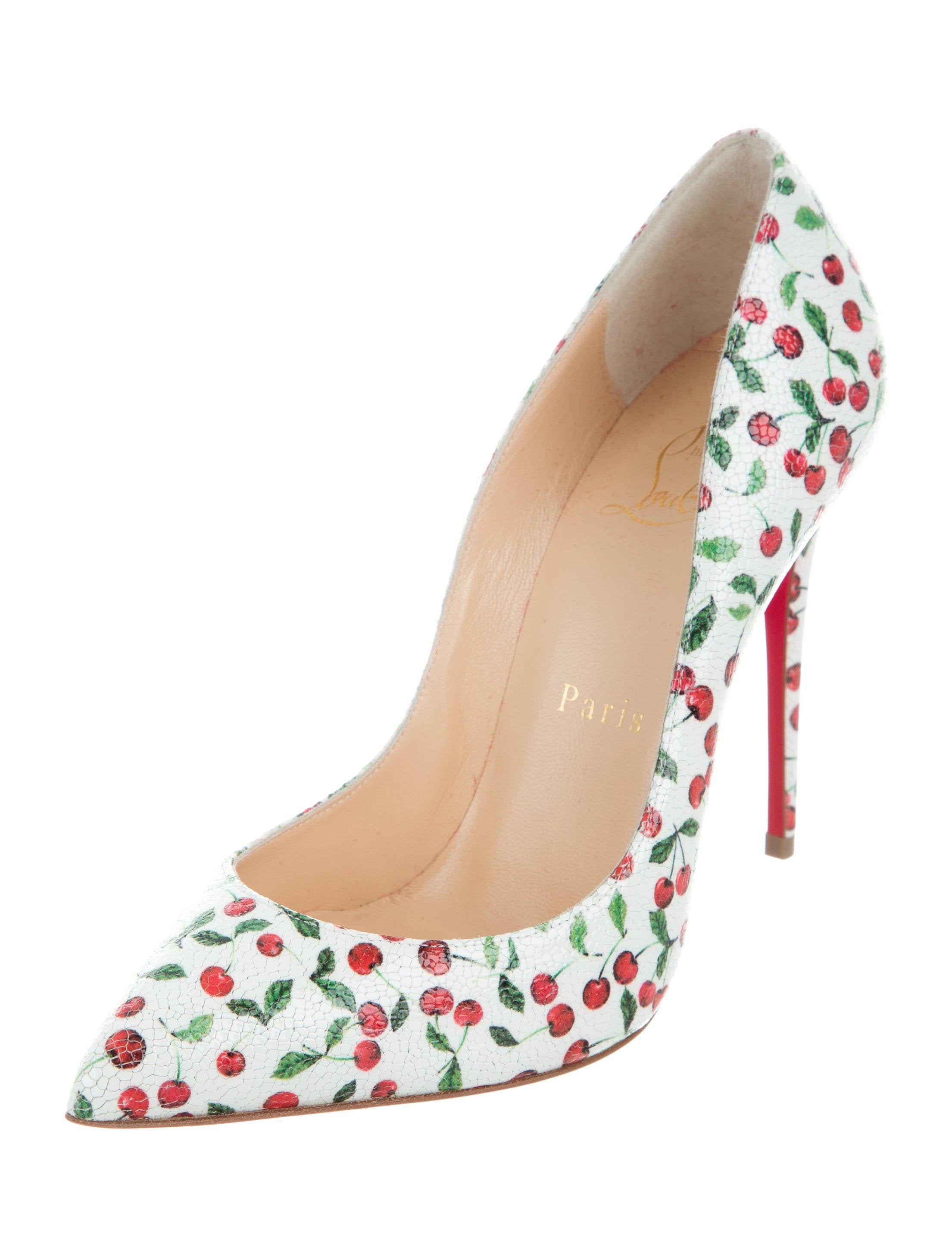 Christian Louboutin Pigalle Cherry Print Pumps Shoes Christian Louboutin Pigalle Cherry Print Pumps Shoes