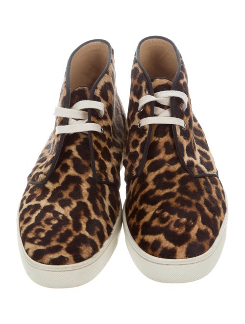 Christian Louboutin Leopard Print Ponyhair Sneakers