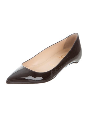 Christian Louboutin Pointed-Toe Patent Leather Flats