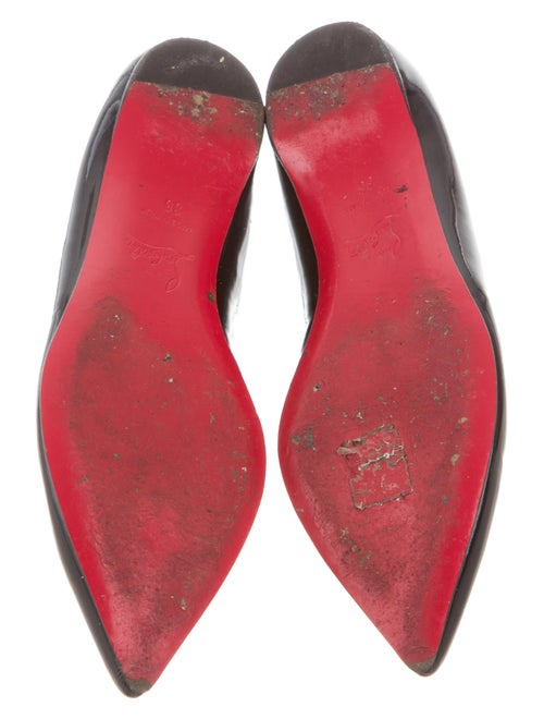 Christian Louboutin Pointed-Toe Patent Leather Flats