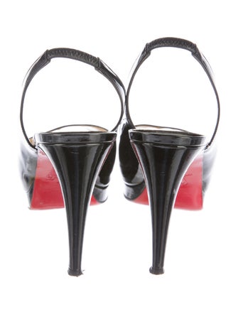 Christian Louboutin Slingback Peep-Toe Platform Sandals