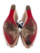 Christian Louboutin Slingback Platform Wedge Pumps