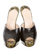 Christian Louboutin Patent Leather Slide Sandals