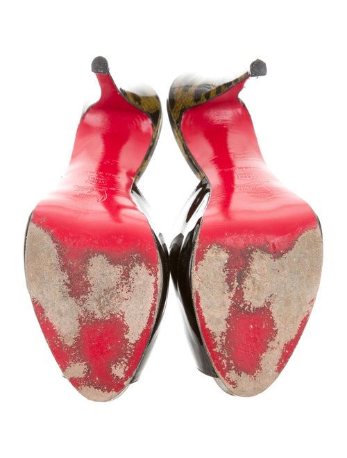 Christian Louboutin Patent Leather Slide Sandals