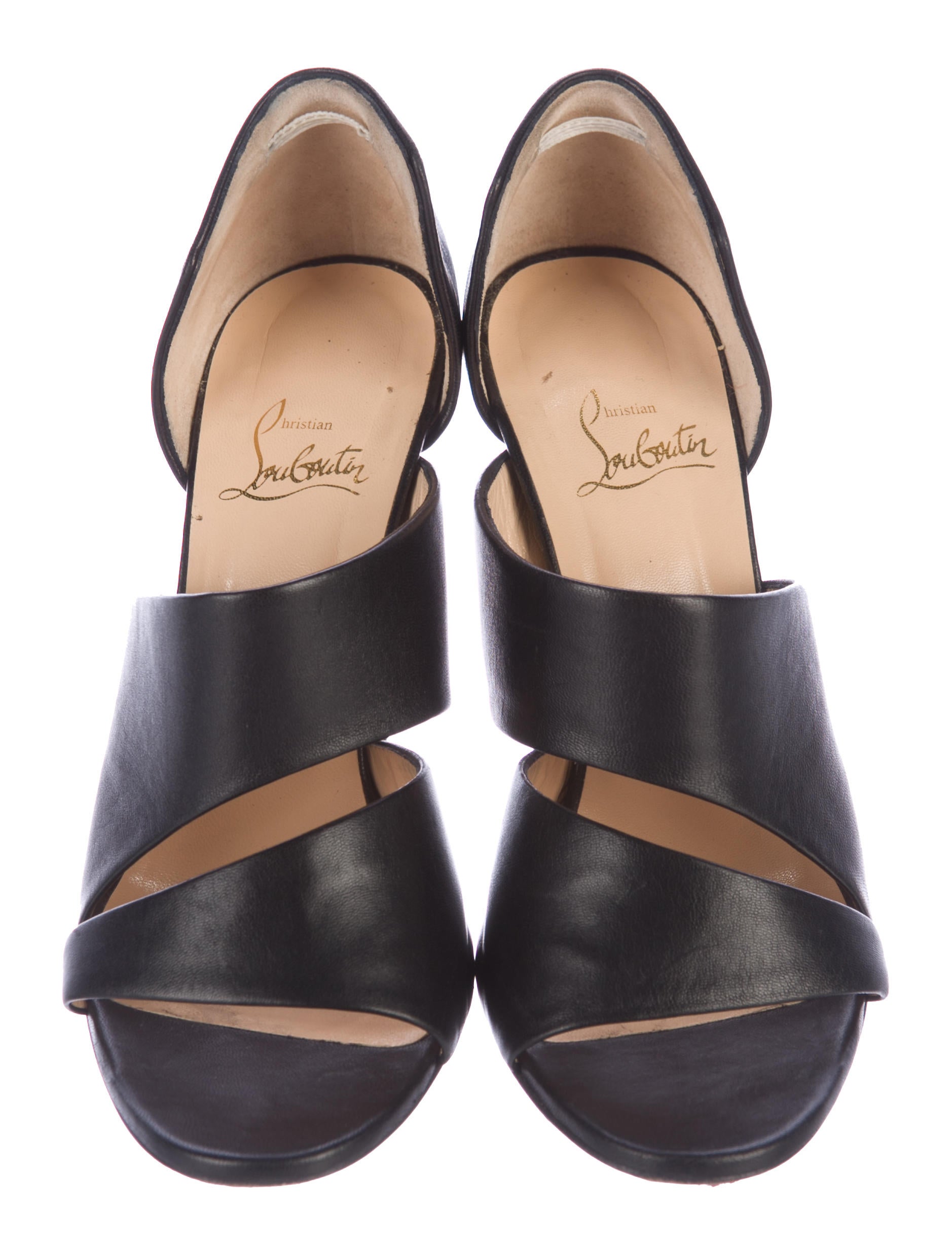 Christian Louboutin Leather CutOut Sandals Shoes Christian Louboutin Leather CutOut Sandals Shoes