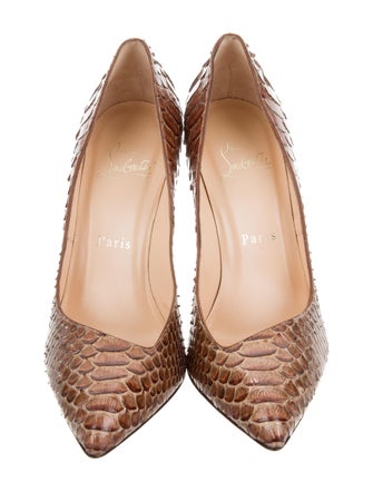 Christian Louboutin Python Pointed-Toe Pumps